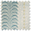 Land & Shore Fintra Stripe (Blackout), Teal - Roller Blind